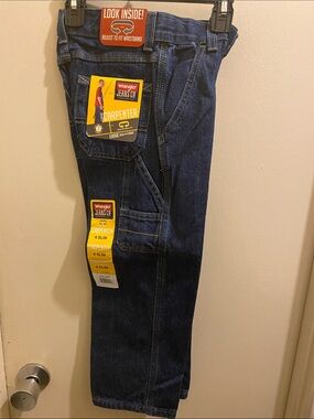 C) Wrangler Boys Blue Carpenter Jeans Size 6 Slim